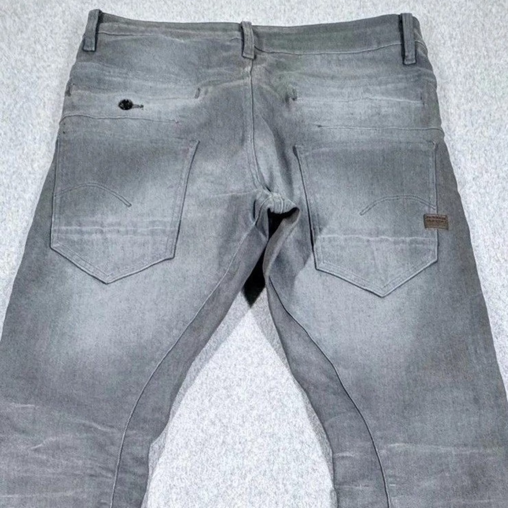 G-Star 3D Slim Jeans Mens 31x34 Fits 32x32 Gray Stretch Denim